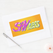 Say Less Rectangularステッカー 長方形シール (封筒)