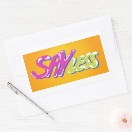 Say Less Rectangularステッカー 長方形シール (封筒)