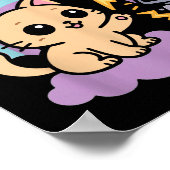 Say No To Clankers Anti Ai Robots Cute Kitten Rain ポスター (角)