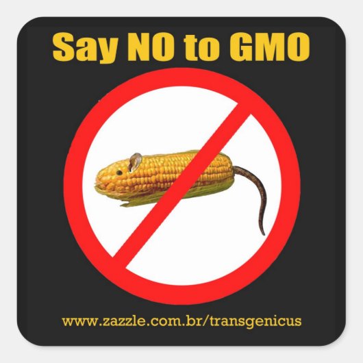 Say NO to GMO スクエアシール (正面)