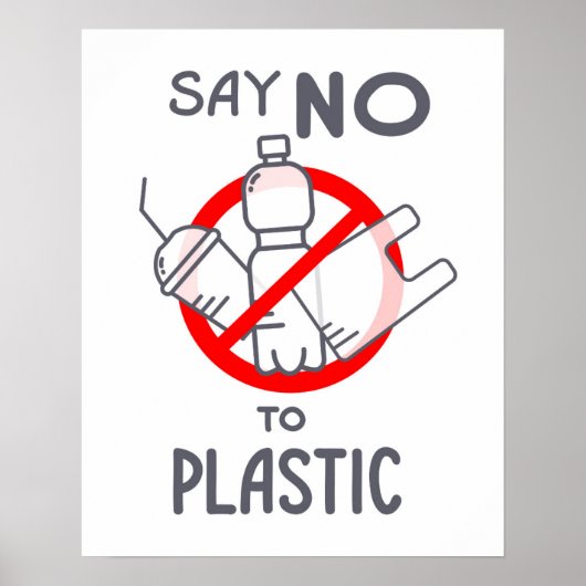 Say No To Plastic ポスター (正面)