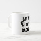 Say no to racism コーヒーマグカップ (正面左)