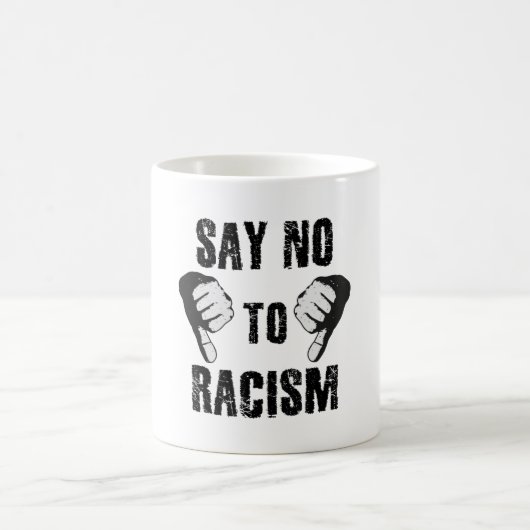 Say no to racism コーヒーマグカップ (中央)
