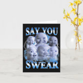 Say You Swear Ai Niche Baby Holding Back Laugh Gen カード (黄色い花)