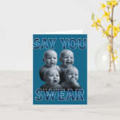 Say You Swear Ai Niche Baby Holding Back Laugh Gen カード (黄色い花)