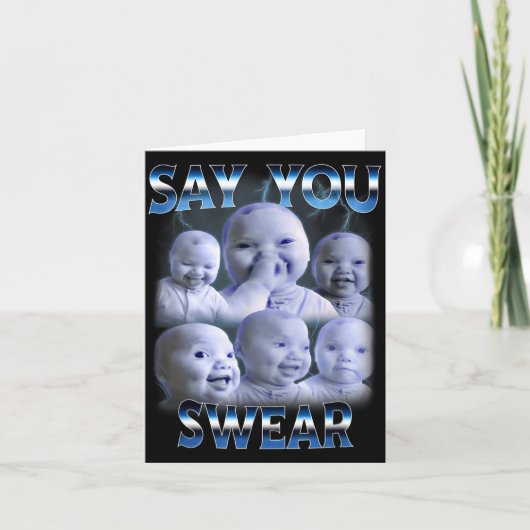 Say You Swear Ai Niche Baby Holding Back Laugh Gen カード (正面)