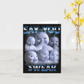 Say You Swear Ai Niche Baby Holding Back Laugh Gen カード (黄色い花)