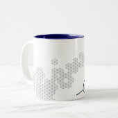 Saybrookの「生命の花」コーヒー・マグ ツートーンマグカップ (正面左)