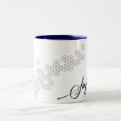 Saybrookの「生命の花」コーヒー・マグ ツートーンマグカップ (中央)