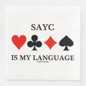 SAYCは私の言語の4枚のカードスーツ (正面)