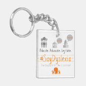 #SayDyslexia KeyChain キーホルダー (正面左)