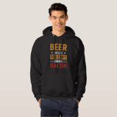 Saying Beer Because You Can't Drink Bacon Designs  パーカ (正面フル)