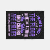 Saying I'm Not Clumsy Im Not Clumsy Sarcastic Wome フリースブランケット (正面(横))