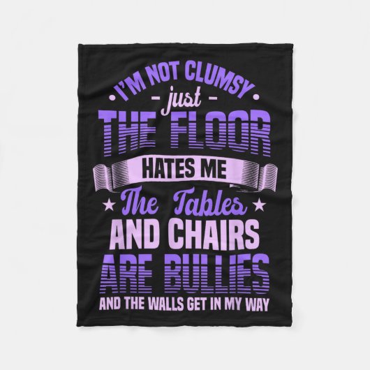 Saying I'm Not Clumsy Im Not Clumsy Sarcastic Wome フリースブランケット (正面)