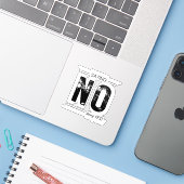 Saying NO, Doing YES! Sarcastic Humor Design シール (ノートパソコンとiPhone)