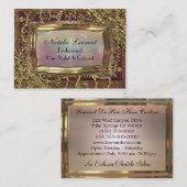 Saylavoneのエレガントなプロフェッショナル 名刺 (正面/裏面)