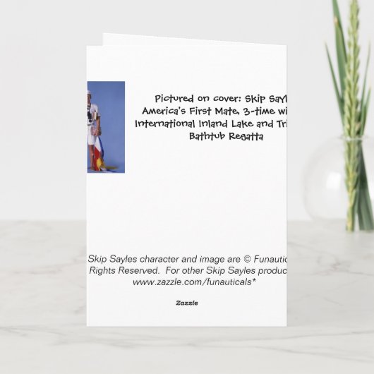 Sayles™_sailing-themedおめでとうカードをスキップする カード (裏面)