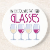 Says I Need Glasses博士 コースター (正面)