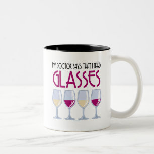 Says I Need Glasses博士 ツートーンマグカップ