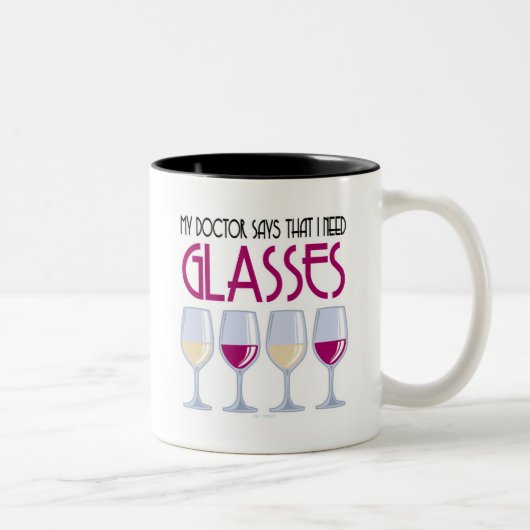Says I Need Glasses博士 ツートーンマグカップ (右)