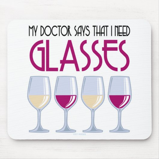 Says I Need Glasses博士 マウスパッド (正面)