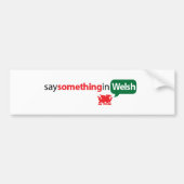 SaySomethinginWelsh バンパーステッカー (正面)