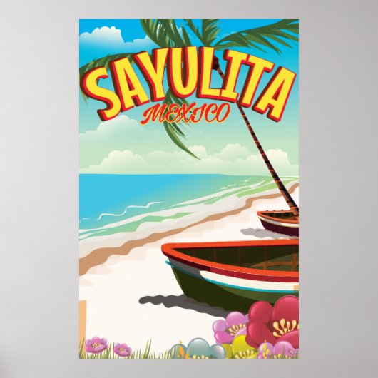 Sayulitaメキシコ旅行ポスター ポスター (正面)