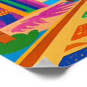 Sayulita Mexico Colorful Travel Poster ポスター (角)