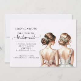 SayYes私のBridesmaid提案カード 招待状