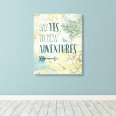 SayYesto New Adventures引用文 キャンバスプリント (インサイチュ (ウッドフロア))