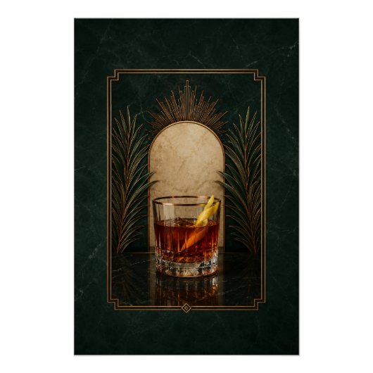 Sazerac アールデコポスター | バーアート ポスター (正面)