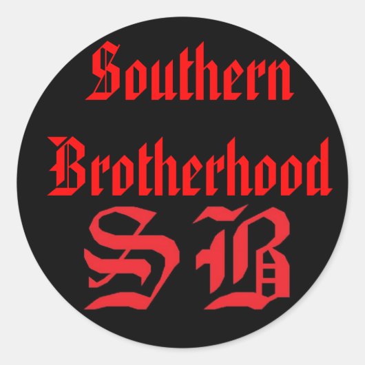 SBステッカー、SouthernBrothehood ラウンドシール (正面)
