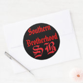 SBステッカー、SouthernBrothehood ラウンドシール (封筒)