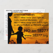 SB277はがきにNO ポストカード (正面/裏面)