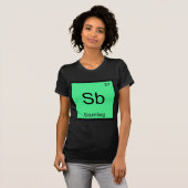 Sb - スカンバッグ 化学元素記号 おもしろTシャツ Tシャツ (正面フル)