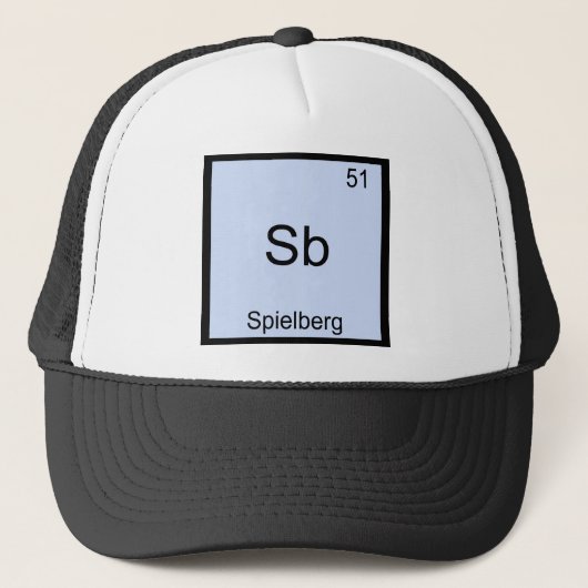 Sb - スピルバーグ おもしろ 元素記号 Tシャツ キャップ (正面)