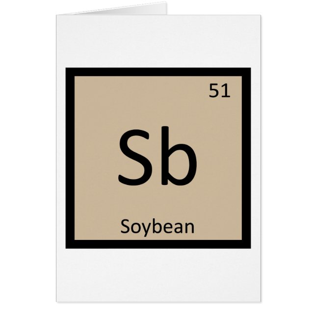 Sb – ダイズ化学周期表記号 (正面)