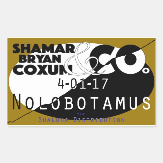 SBC&Co.X Nolobotamus春2017リリースステッカー 長方形シール (正面)