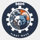 SBD6 Bear ラウンドシール (正面)