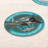 SBD Dauntless ラウンドペーパーコースター (アングル)