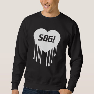 SBGのハートの黒Crewneck スウェットシャツ