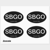 SBGOセバゴレイクメーンオーバルバンパーステッカー 楕円形シール (シート)