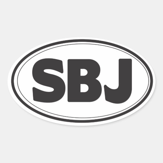 SBJオーバルステッカー 楕円形シール (正面)