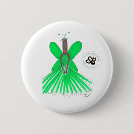 SBMの擬似有名人の緑のBallgownのファッションボタンPin 缶バッジ