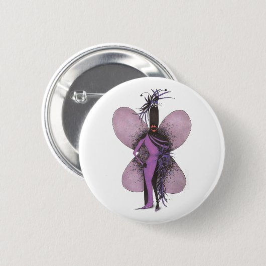 SBMの擬似有名人Jr.の走路の羽のファッションPin 缶バッジ (正面&裏面)