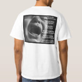 SBSの認識度の基礎メンズ白のワイシャツ Tシャツ (裏面)