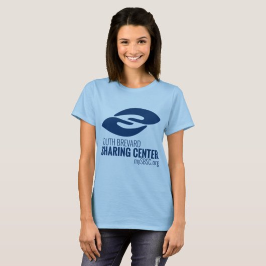 SBSCのロゴの女性基本的なティー Tシャツ (正面フル)