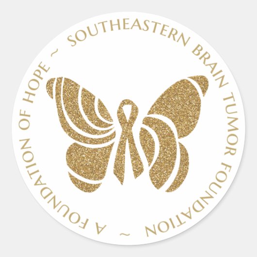 SBTFカスタムのステッカー – 金ゴールド ラウンドシール (正面)