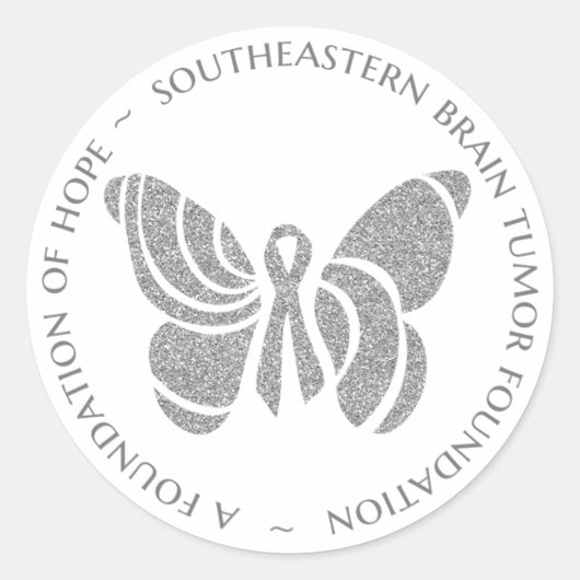 SBTFカスタムステッカー – シルバー ラウンドシール (正面)