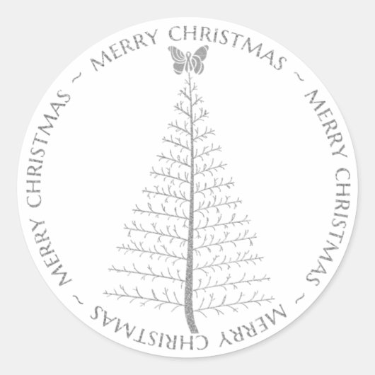 SBTFカスタムホリデーステッカー – シルバー ラウンドシール (正面)